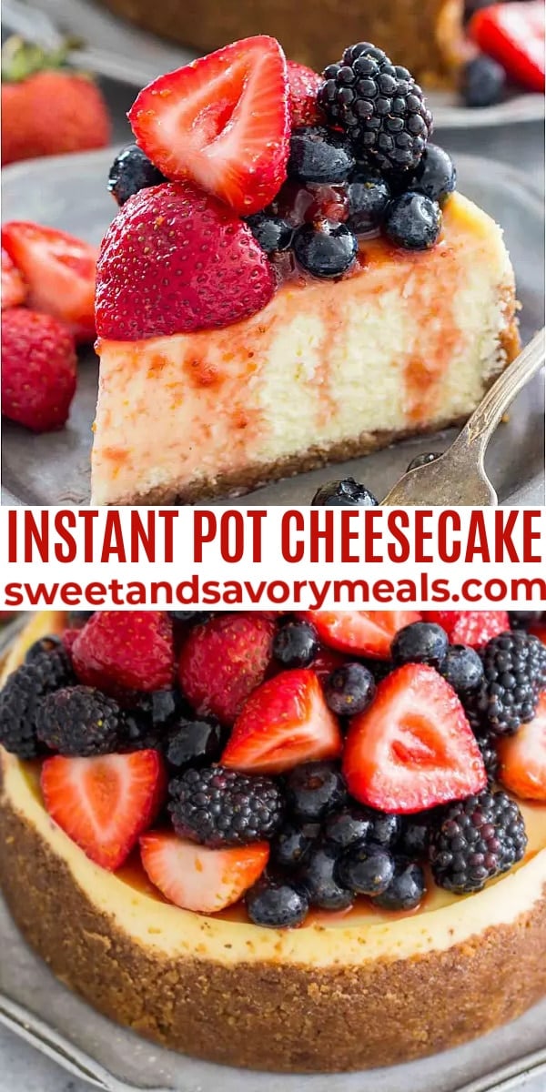 easy instant pot cheesecake pin
