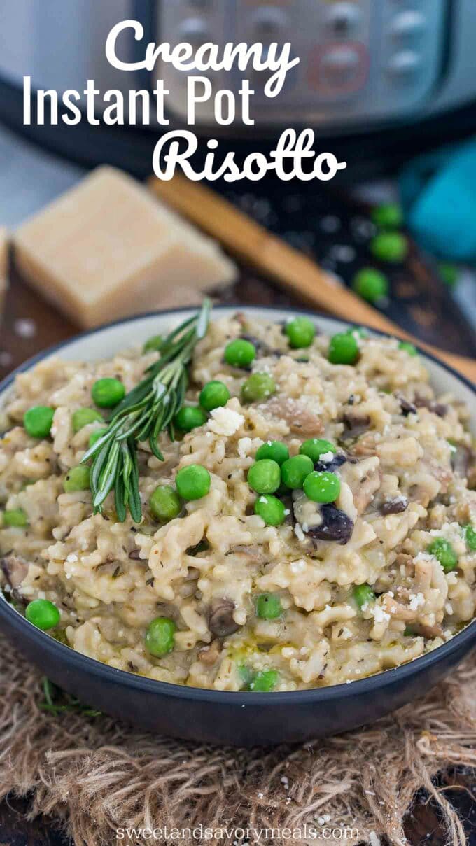 photo with text creamy instant pot risotto