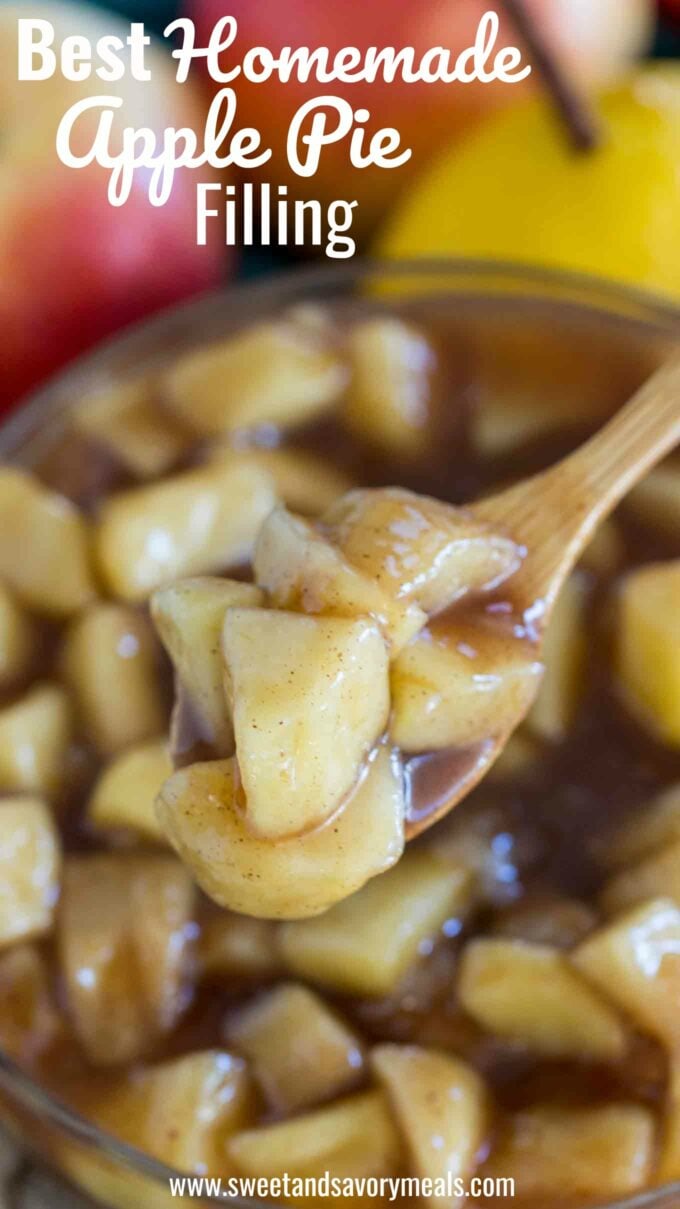 spoonful of apple pie filling