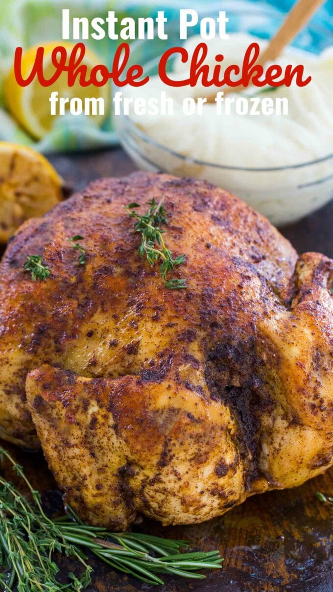 Instant Pot Whole Chicken Recipe Fresh Or Frozen Video Sweet And Savory Meals