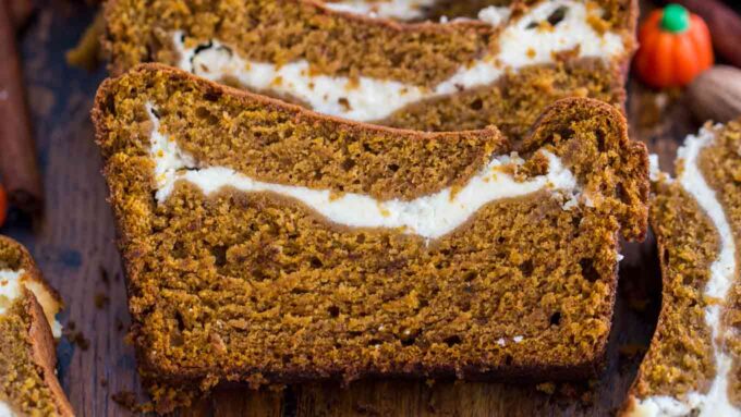 Cream Cheese-Filled Pumpkin Bread