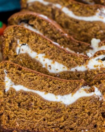 Best Pumpkin Bread with Cream Cheese Filling