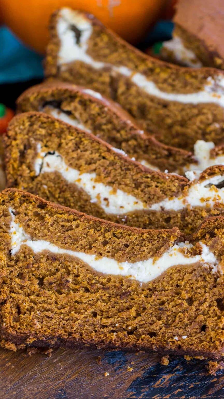 Pumpkin Bread with Cream Cheese Filling [Video] - Sweet and Savory Meals