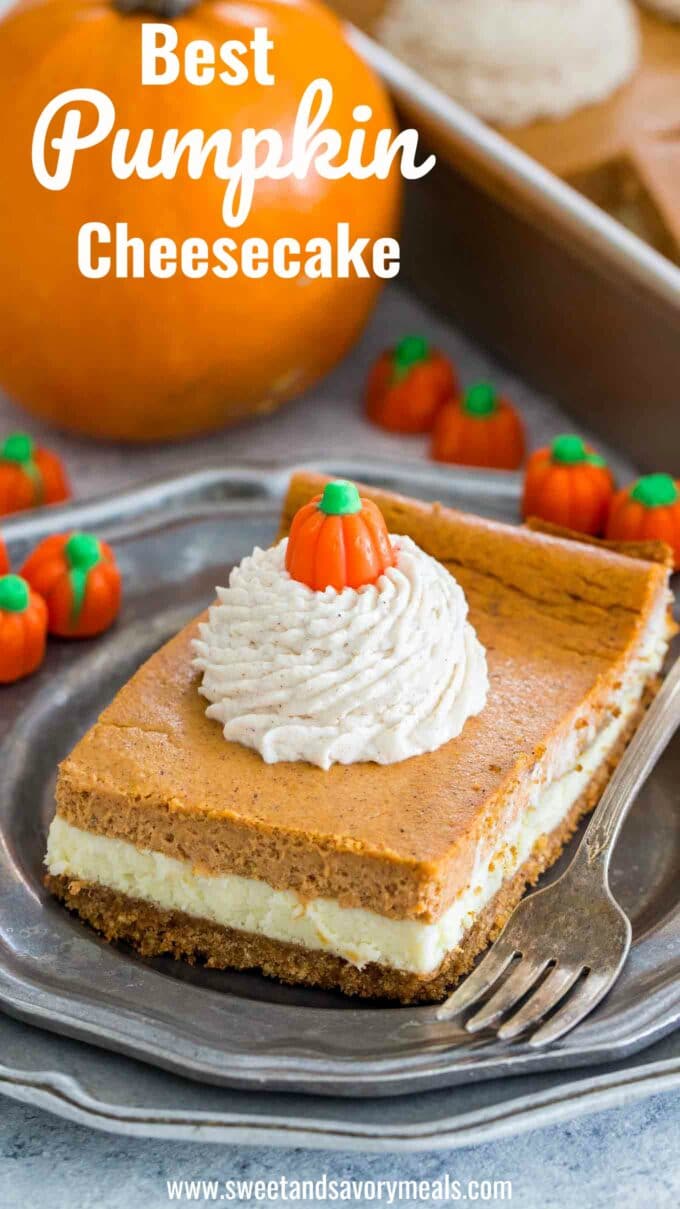 Pumpkin Cheesecake Bars Recipe Video Sweet And Savory Meals