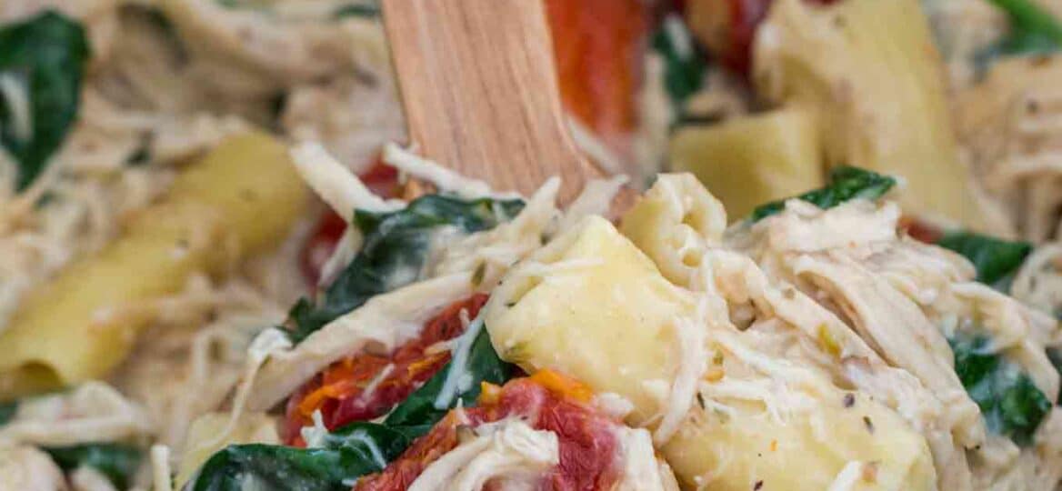 Slow Cooker Tuscan Chicken Pasta