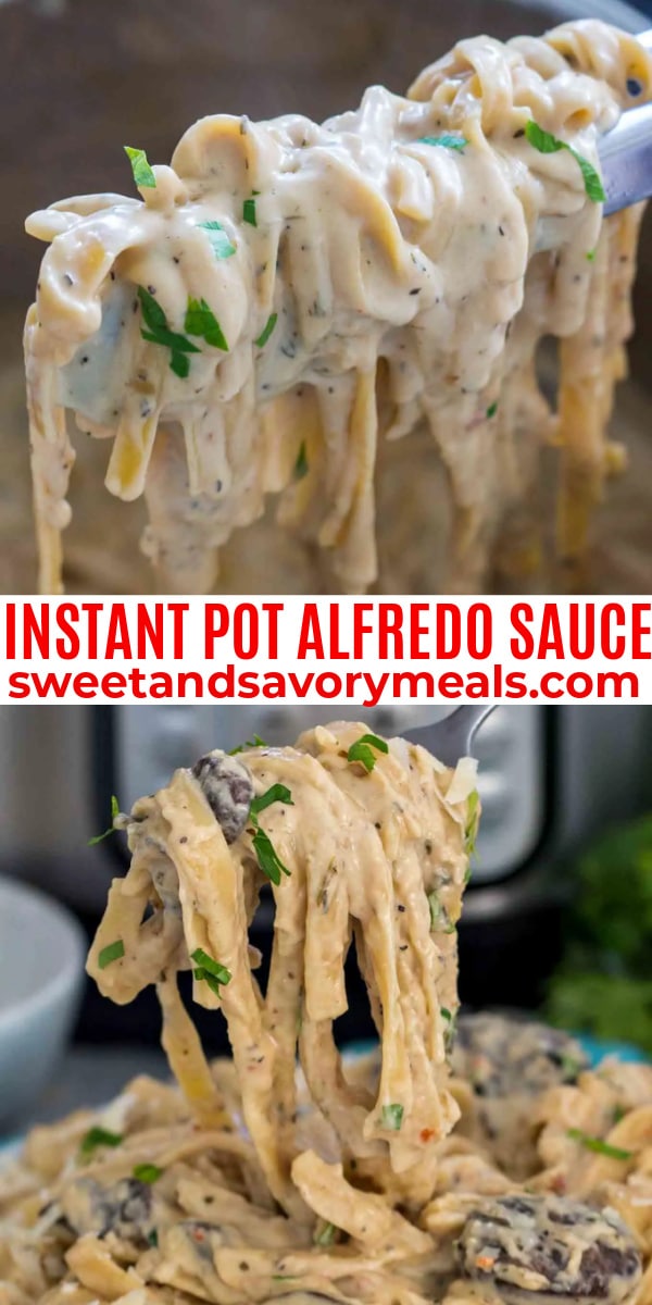 easy instant pot alfredo sauce pin