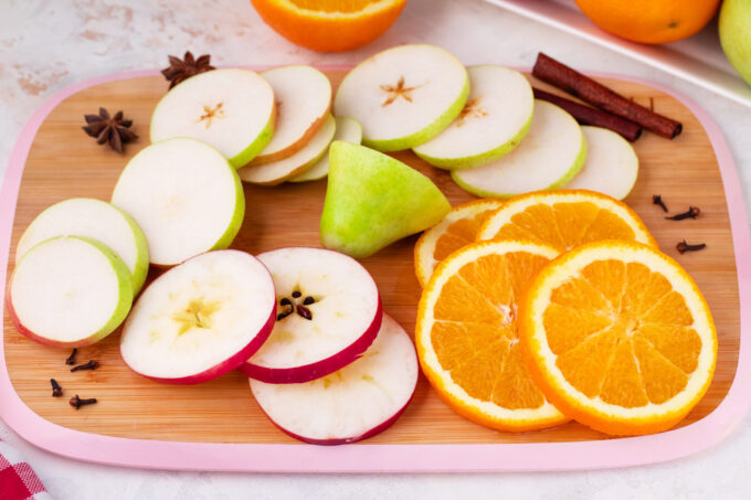 Fruit for slow cooker apple cider.