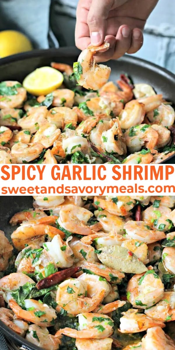 easy spicy garlic shrimp pin