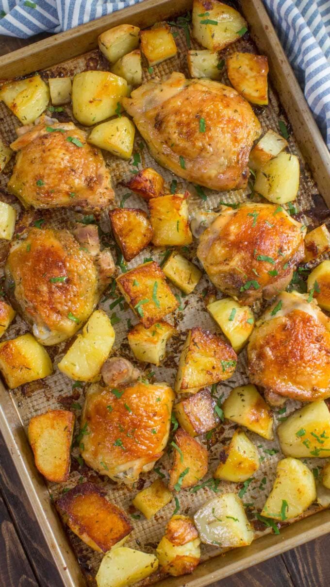 One Sheet Pan Chicken and Potatoes Recipe