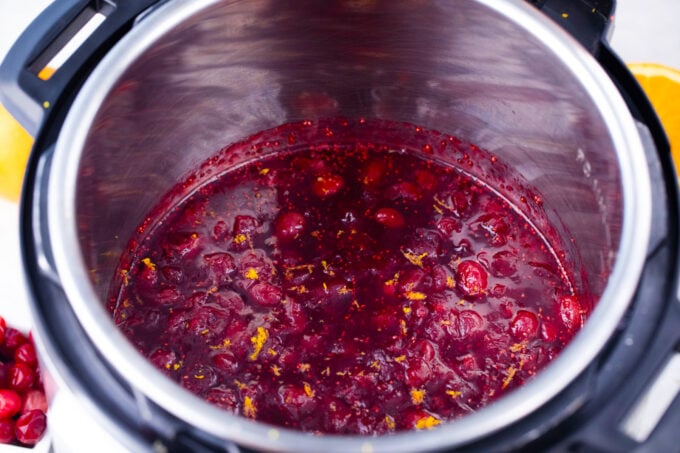 Instant Pot cranberry sauce.