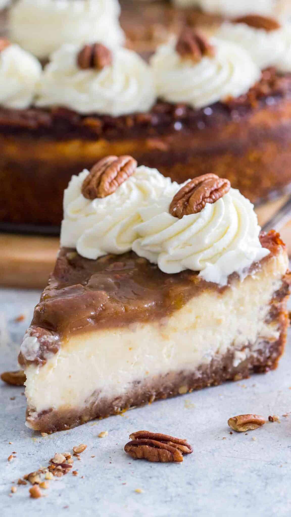 Best Pecan Pie Cheesecake Recipe [VIDEO] - Sweet and Savory Meals