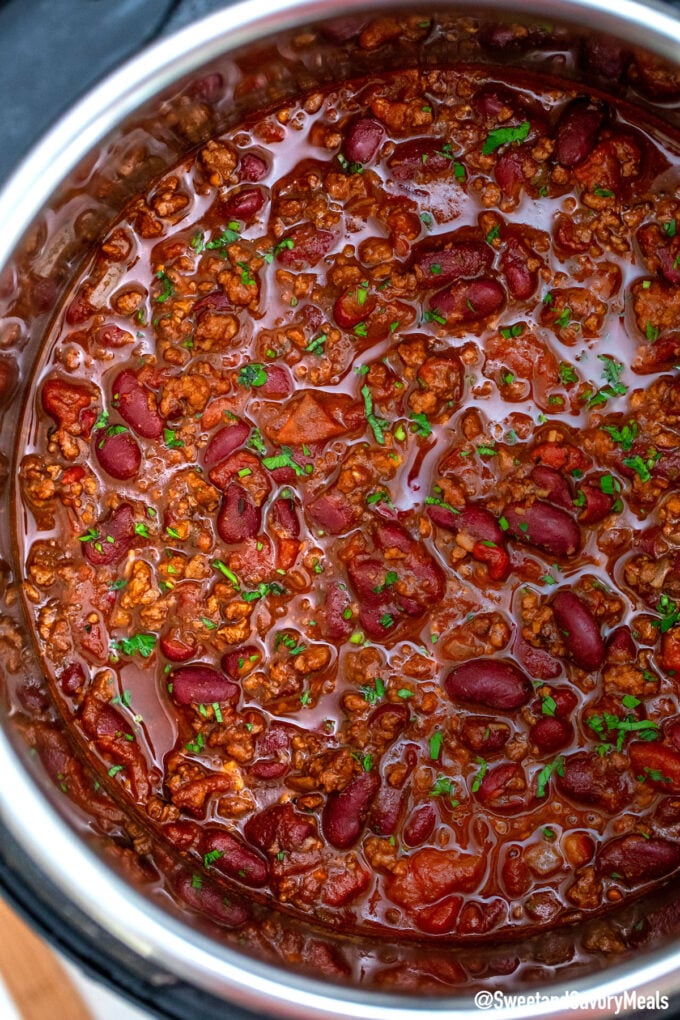 Best Instant Pot Chili Recipe Video Sweet And Savory Meals
