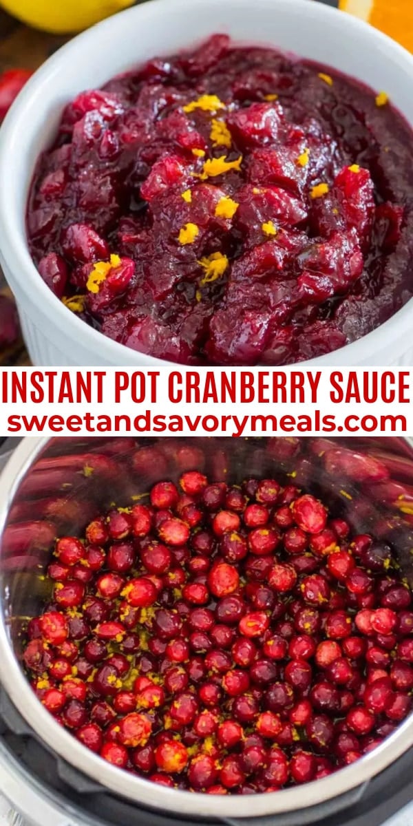 easy instant pot cranberry sauce pin