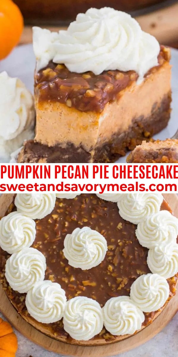 easy pecan pie pumpkin cheesecake pin