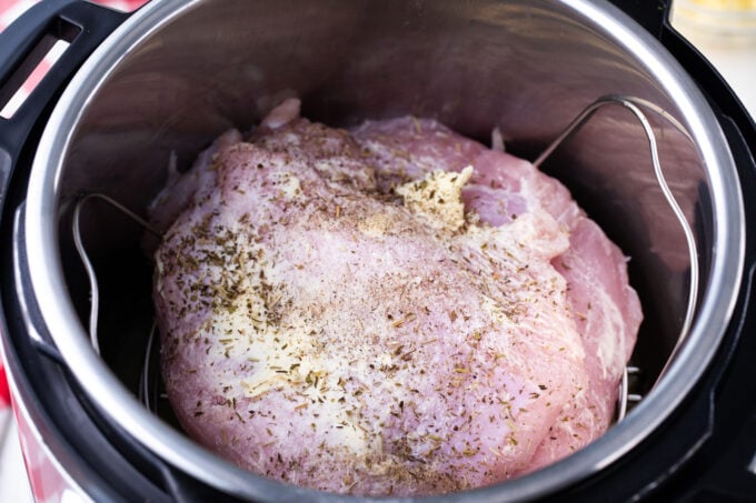 Cooking turkey breast in the Instant Pot.