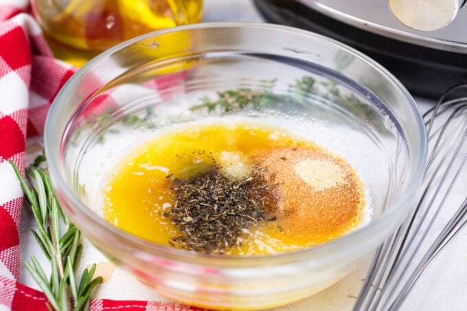 Brown sugar garlic butter mixture for turkey breast.