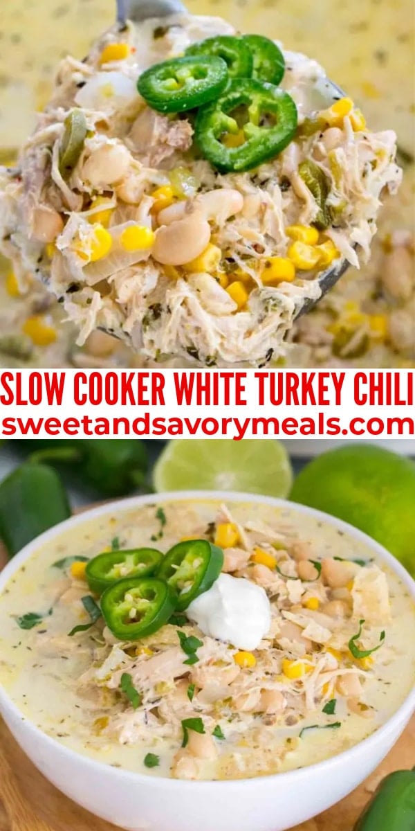 easy slow cooker white turkey chili pin