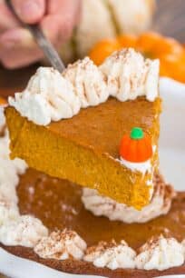 Crustless Pumpkin Pie Slice