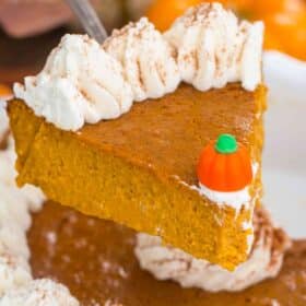 Crustless Pumpkin Pie Slice