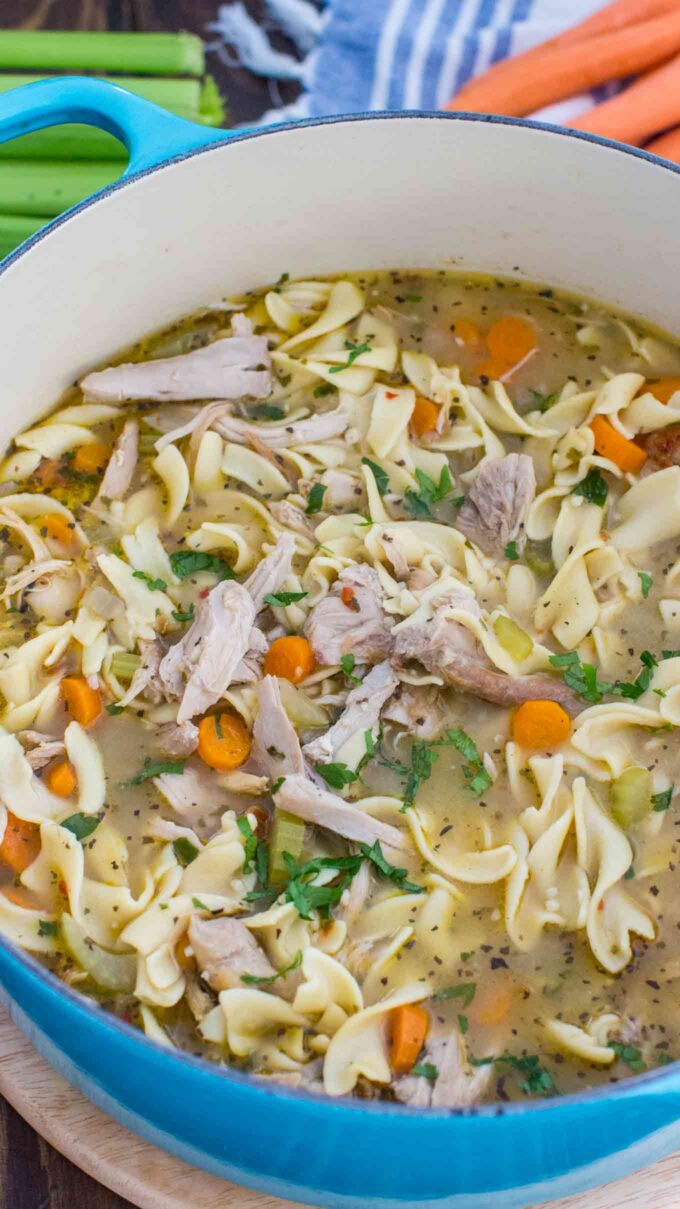 Homemade Chicken Noodle Soup VIDEO - Sweet and Savory Meals