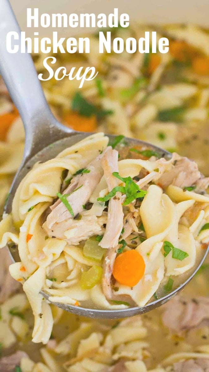 Image of chicken noodle soup.