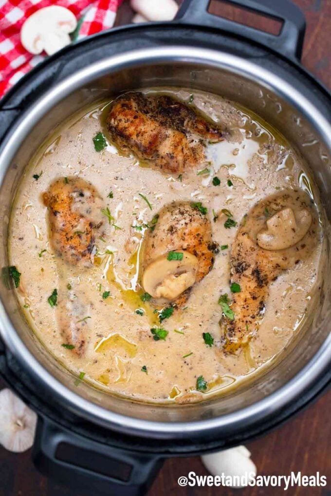 Chicken with cream best sale of mushroom instant pot