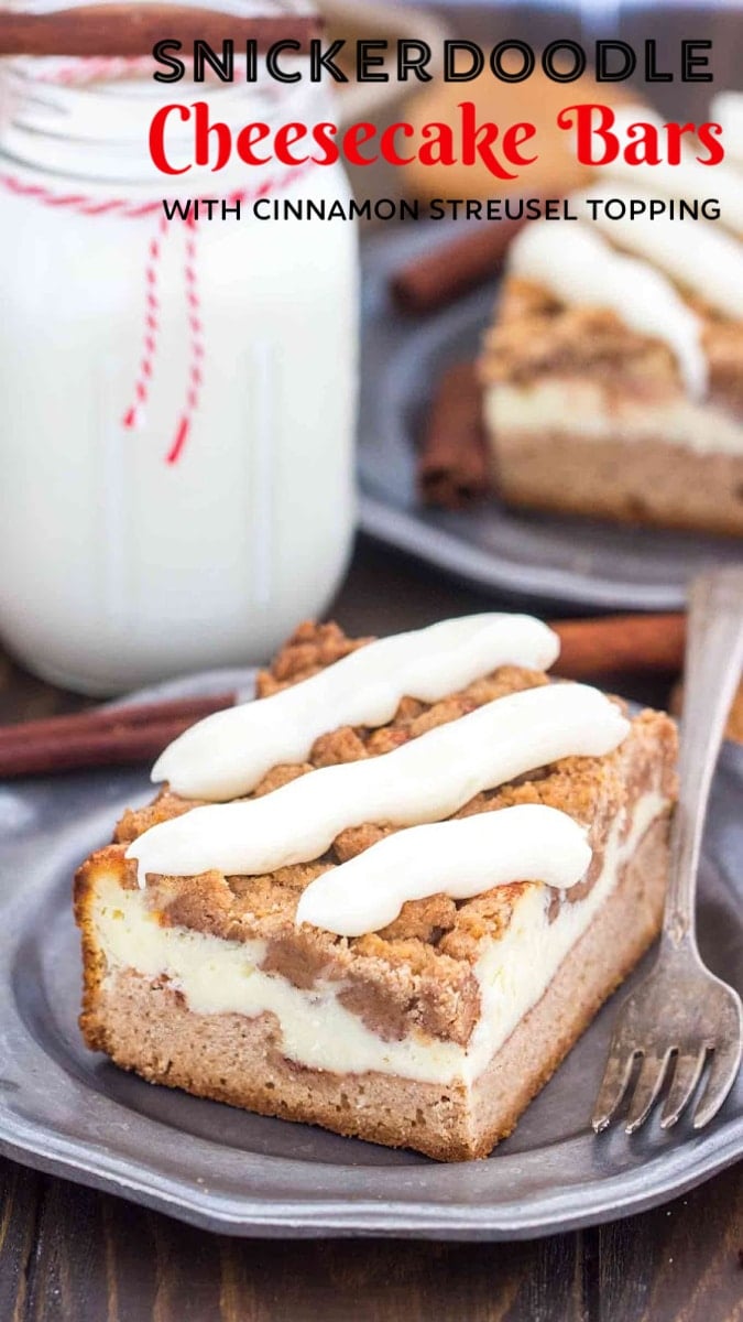 Snickerdoodle bars with cream cheese