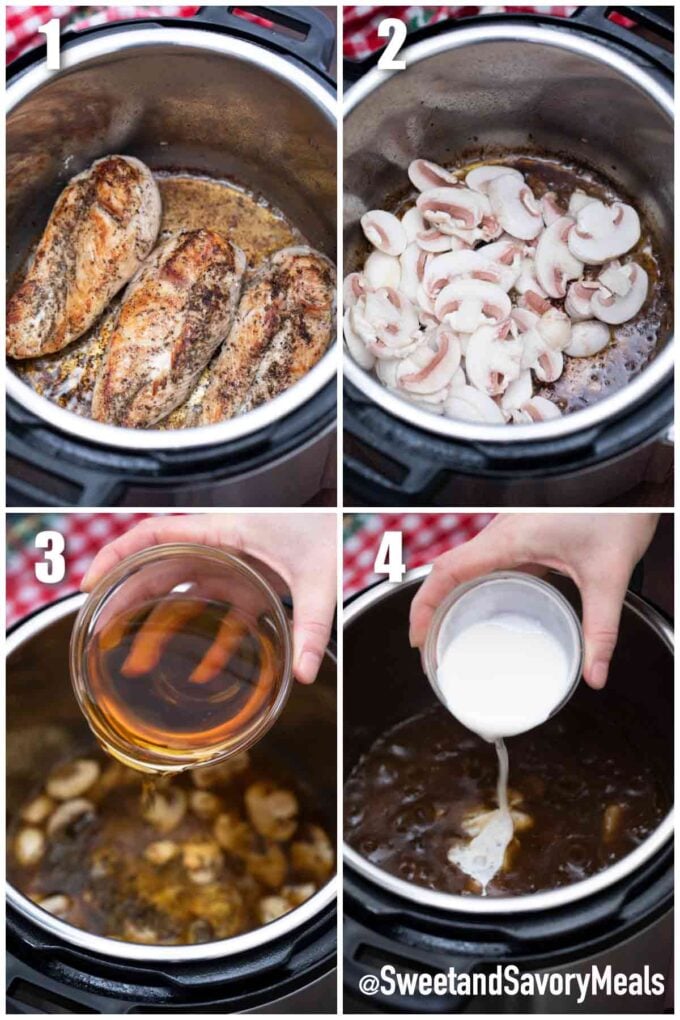 steps how to make instant pot chicken marsala