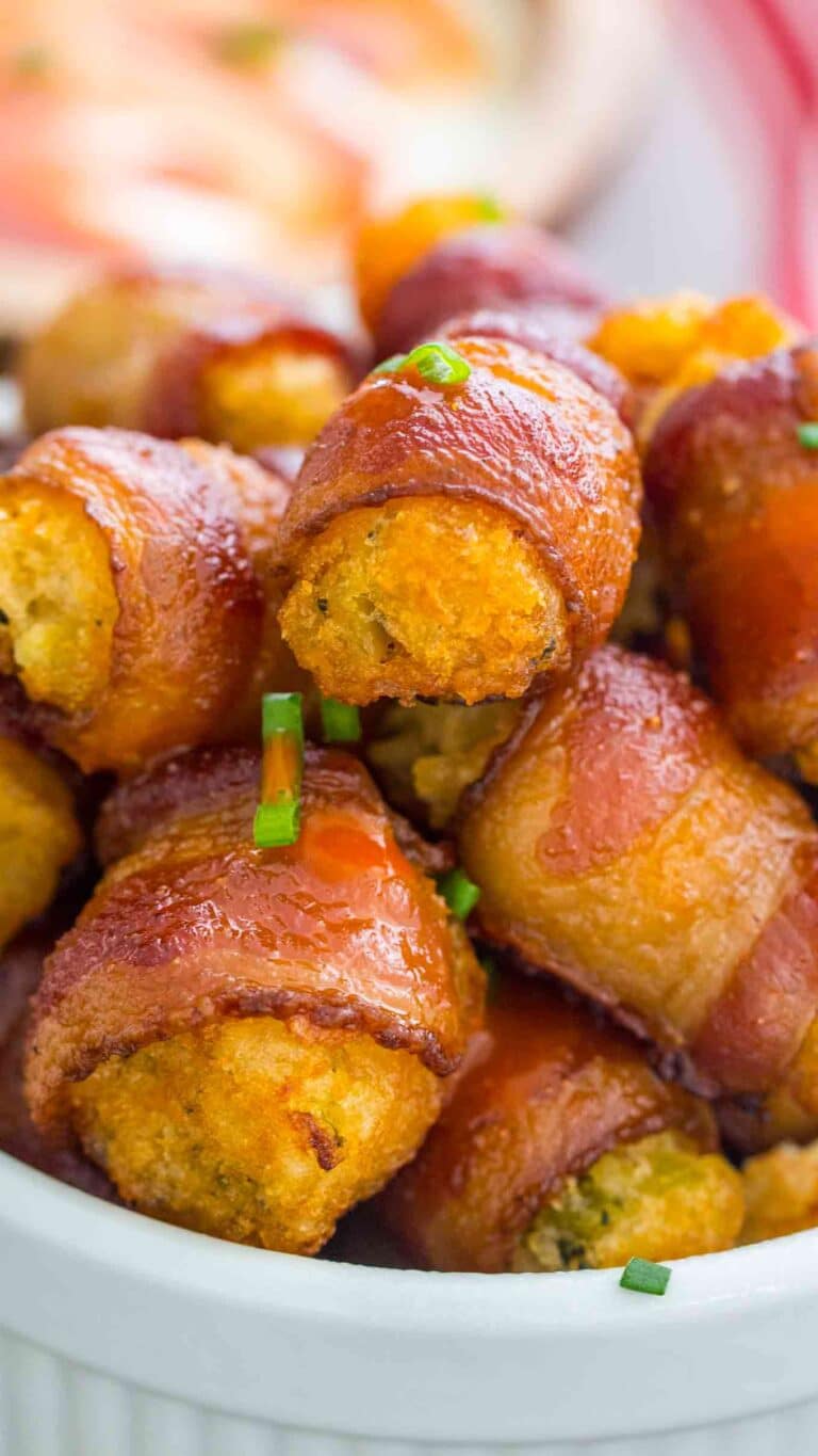 Bacon Wrapped Broccoli Tots