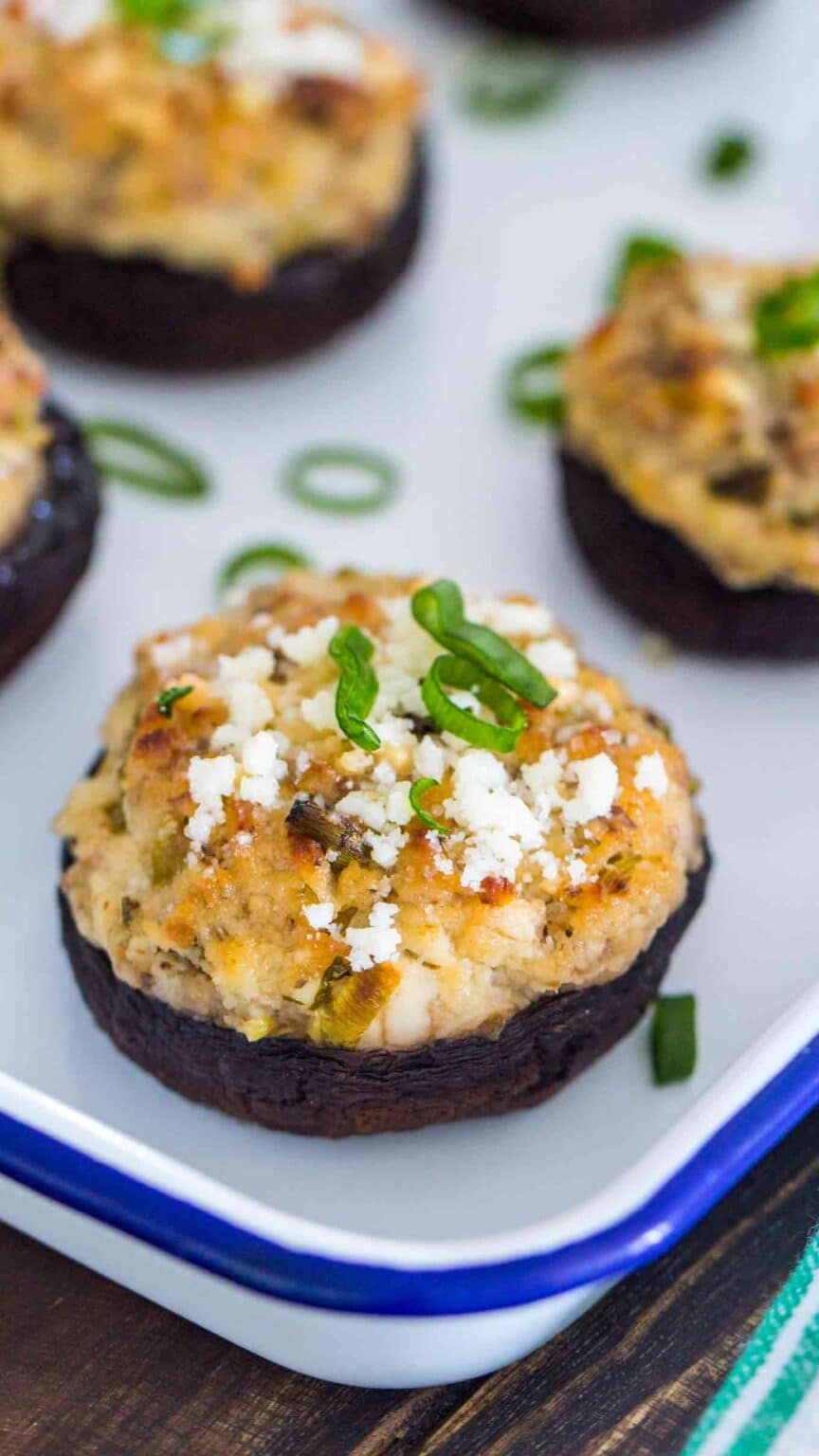 Stuffed Mushrooms With Parmesan Cheese Recipe - Sweet and Savory Meals