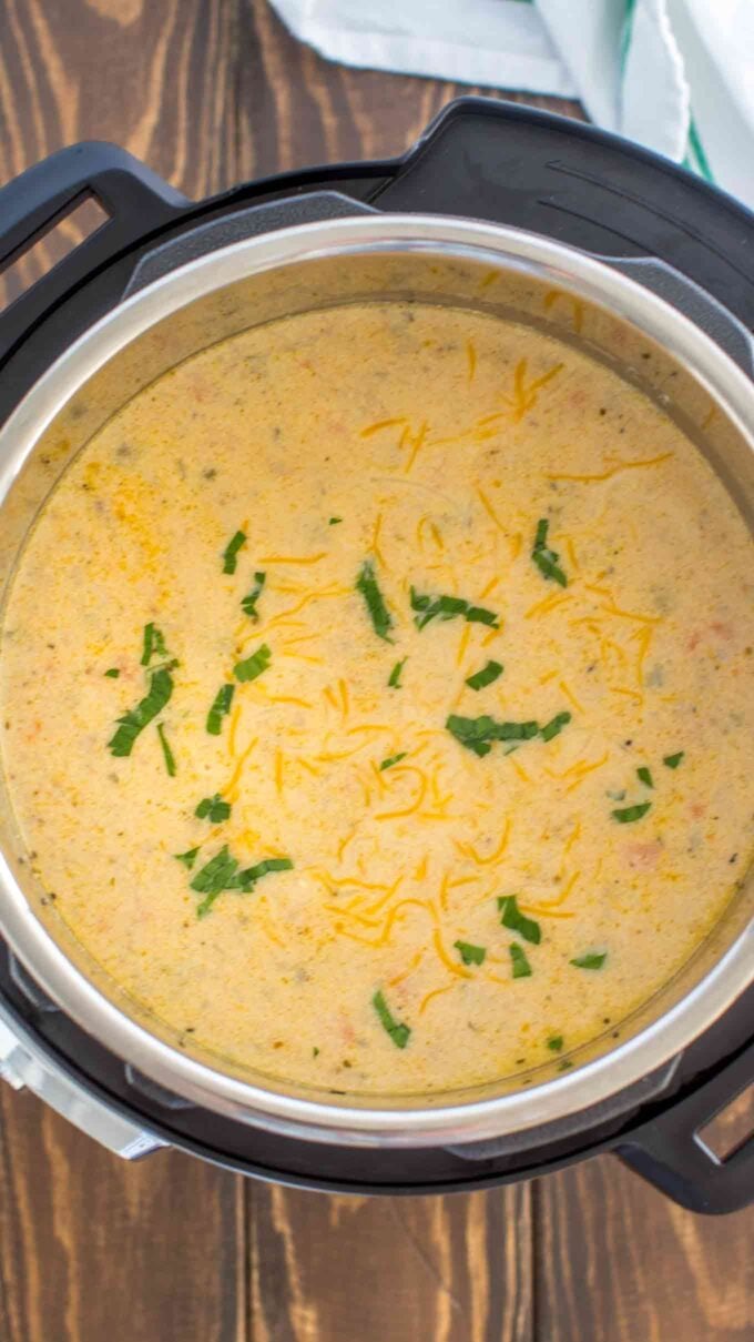 Instant Pot Cheeseburger Soup - Sweet and Savory Meals