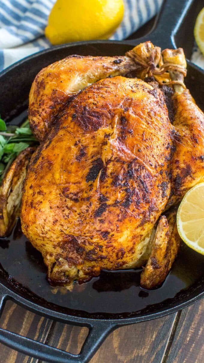 Lemon Garlic Roast Chicken [Video] - Sweet and Savory Meals