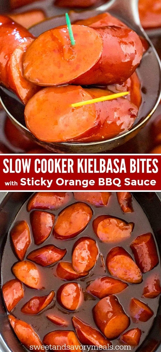 Crockpot Kielbasa Sausage Bites Appetizer Recipe - The Cookie Rookie®