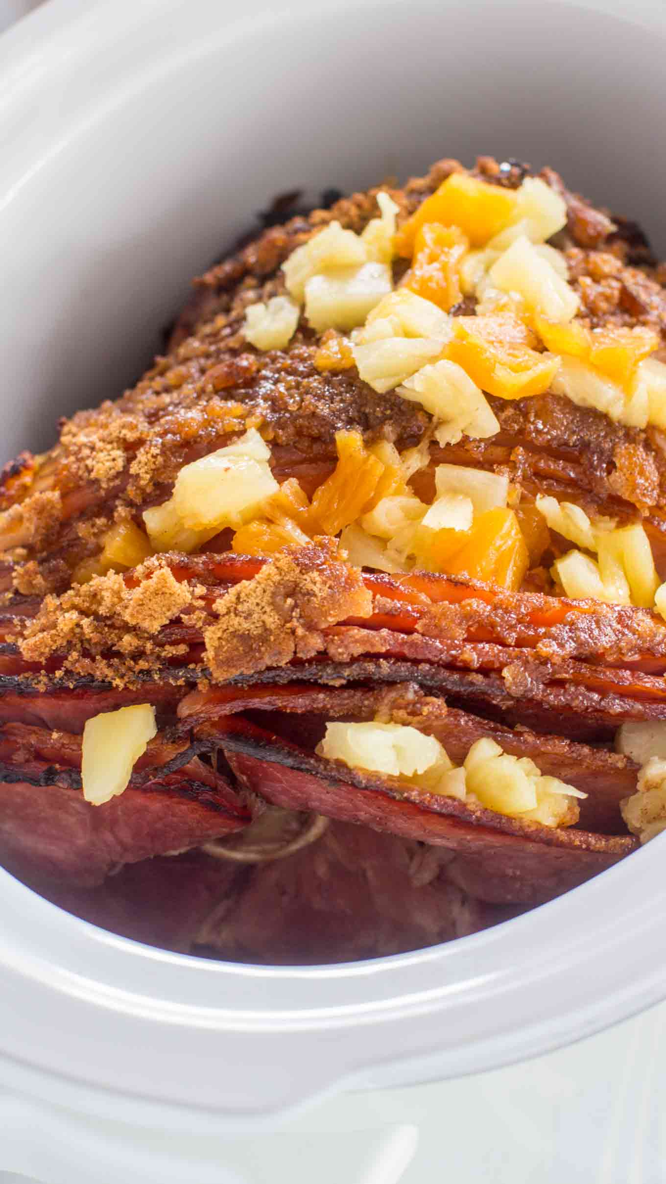 Slow Cooker Ham with Pineapple & Brown Sugar Sweet and Savory Meals