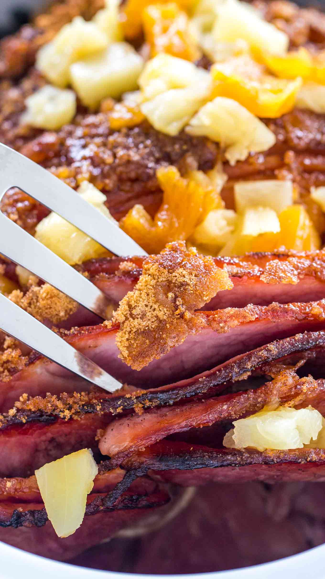 Slow Cooker Ham with Pineapple & Brown Sugar Sweet and Savory Meals