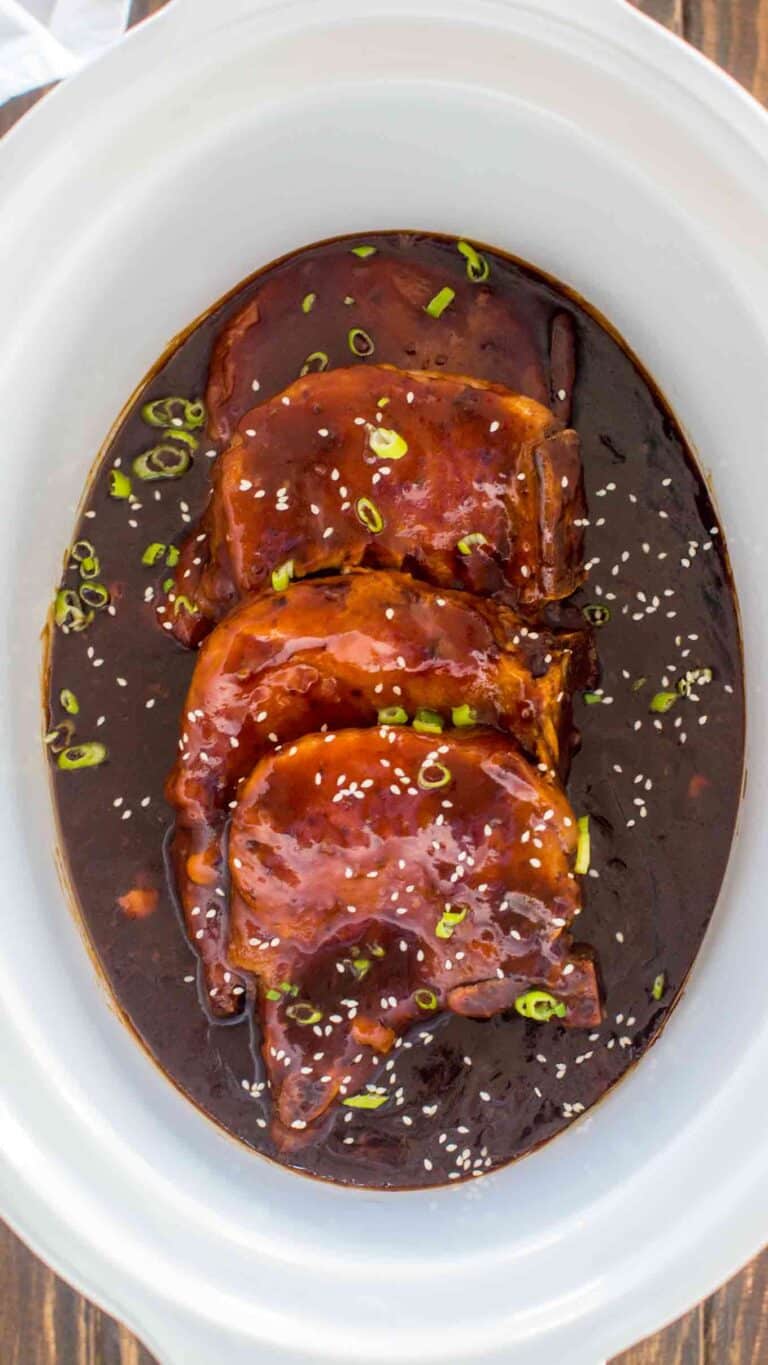 Slow Cooker Pork Chops in Teriyaki Sauce