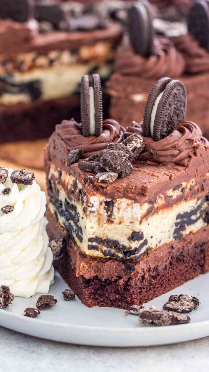 Photo of homemade oreo dream extreme cheesecake.