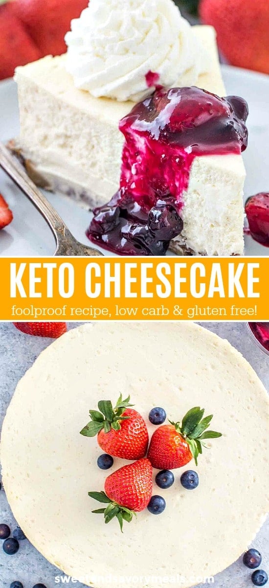 Homemade keto cheesecake image.