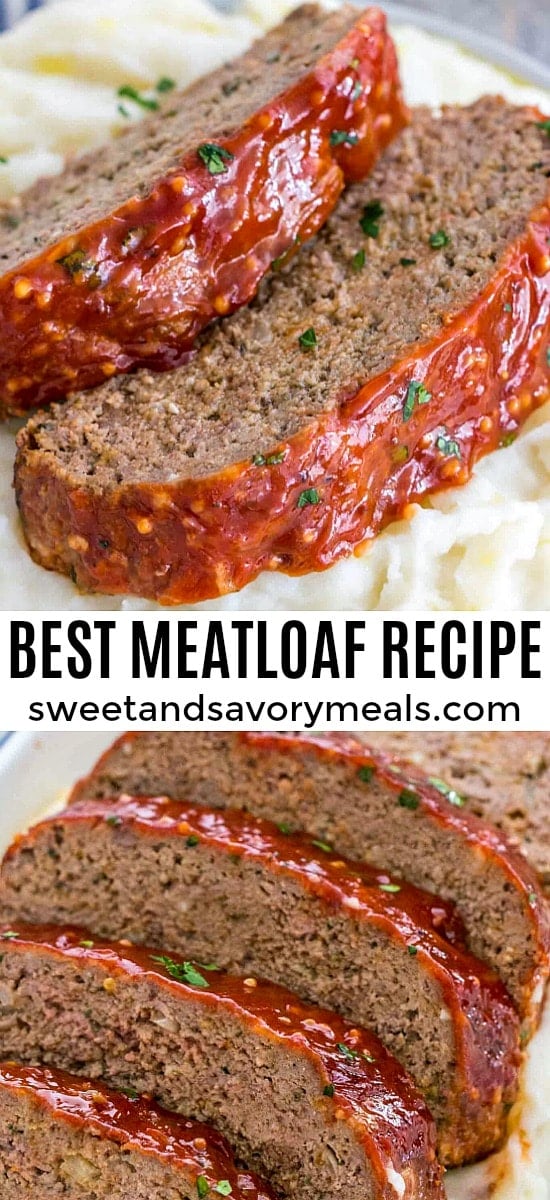 picture of sliced meatloaf with mashed potatoes for pinterest