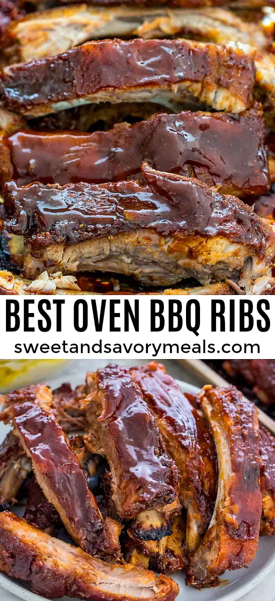 Best Oven Barbecue Ribs with Homemade Dry Rub and BBQ Sauce