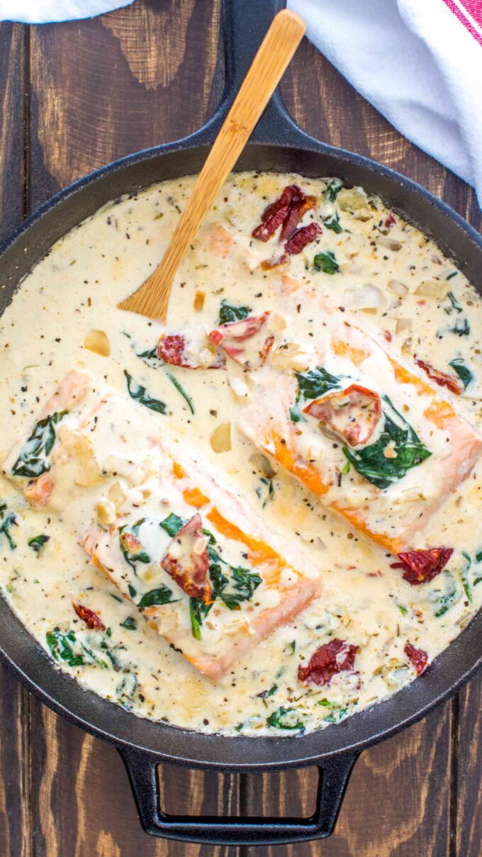 Creamy Tuscan Salmon Video Sweet And Savory Meals