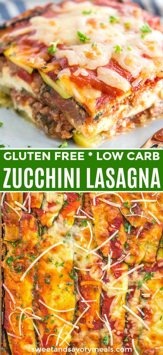 Best Zucchini Lasagna collage