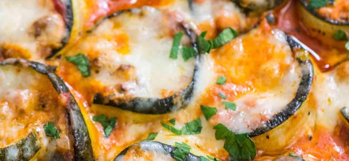 Zucchini Lasagna Roll Ups with Ground Beef