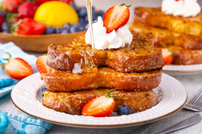 Homemade brioche French toast.