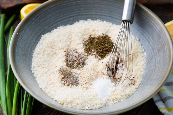 Crispy Panko coating for tilapia fillets.