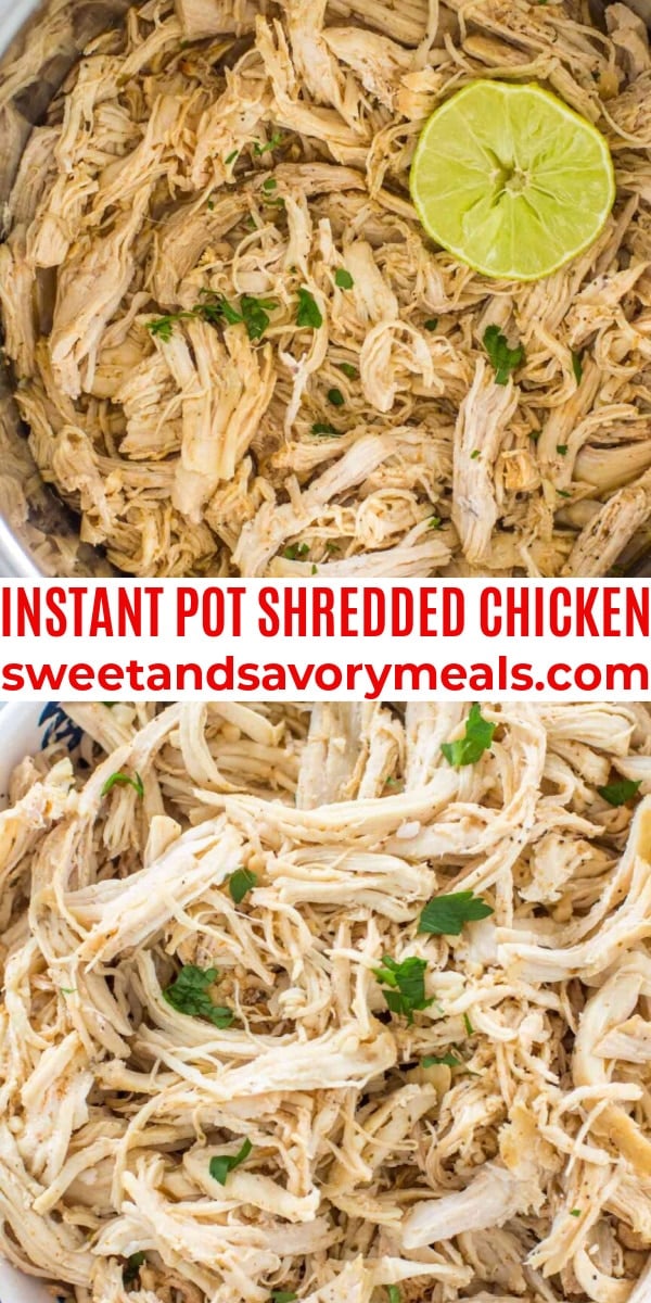 easy instant pot shredded chicken pin