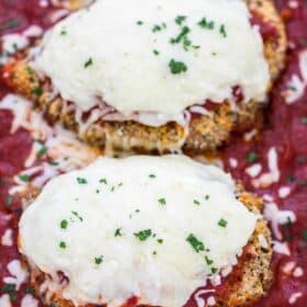 Baked Chicken Parmesan with Marinara Sauce