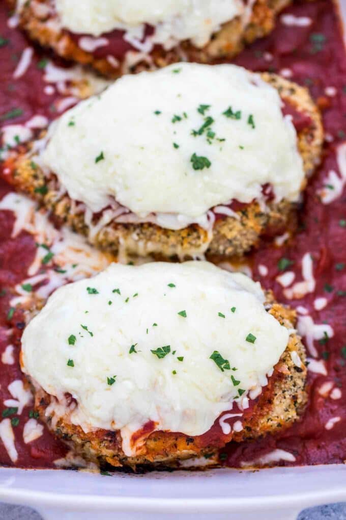 Baked Chicken Parmesan with Marinara Sauce