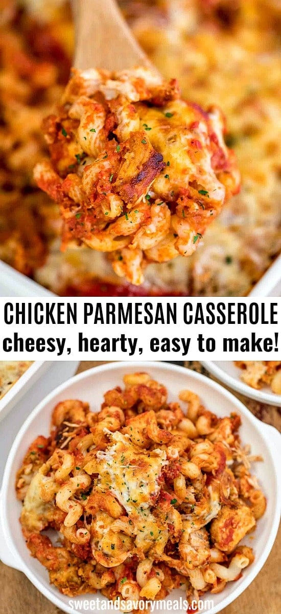 Image de casserole de poulet au parmesan pour pinterest.