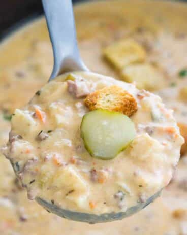 Crockpot Cheeseburger Soup